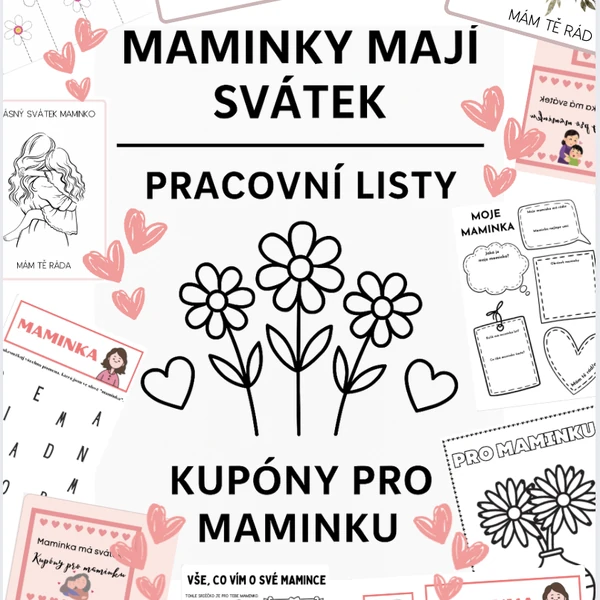 Maminka má svátek - pracovní listy, kupóny pro radost