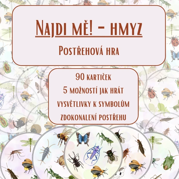 Najdi mě! - HMYZ - postřehová hra