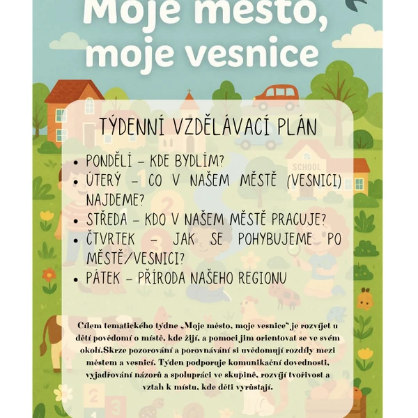 Město, vesnice - místo, kde žijeme