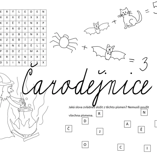 Čarodějnice - pracovní listy