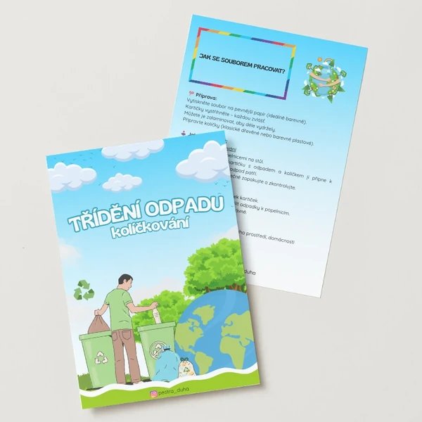 Třídění odpadu - kolíčkování 60 karet