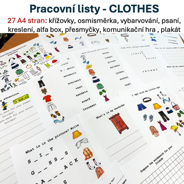 Pracovní listy - CLOTHES