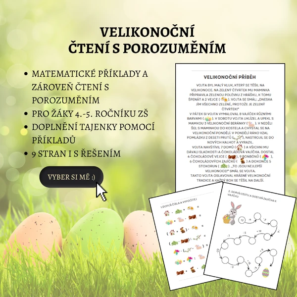 Matematické čtení s porozuměním-Velikonoce