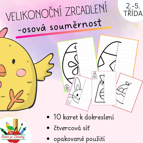 Velikonoční zrcadlení - osová souměrnost