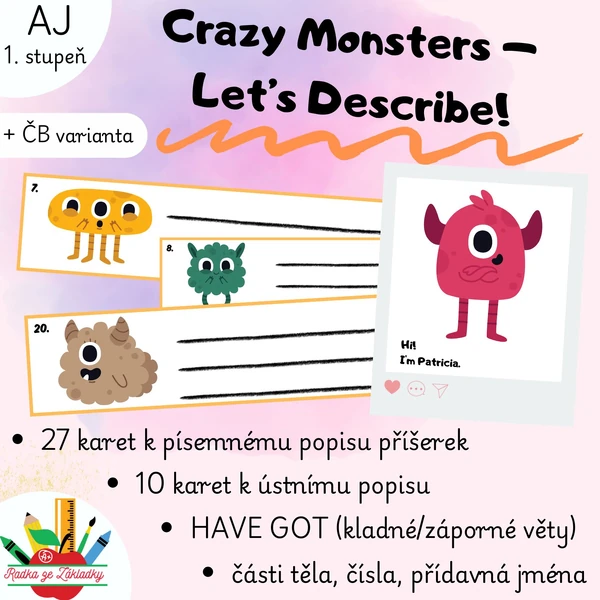 Crazy Monsters – Let’s Describe! (Have got, popis)