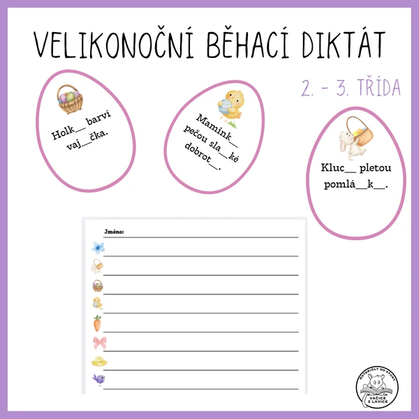 Běhací velikonoční diktát