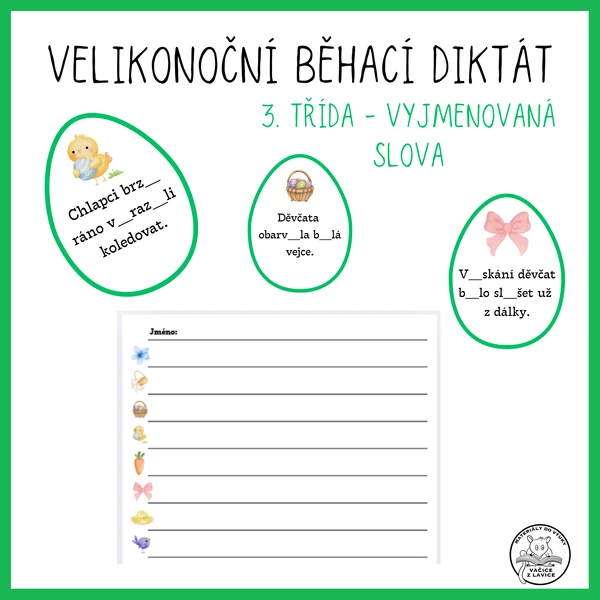 Běhací velikonoční diktát - VS