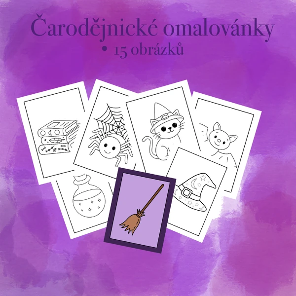 Čarodějnické omalovánky