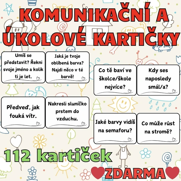 Komunikační a úkolové kartičky - 112 kartiček