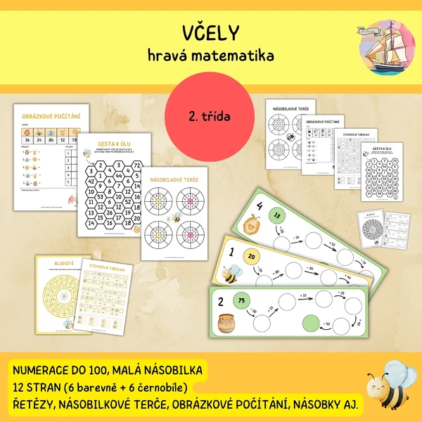 Včely - hravá matematika pro 2. ročník