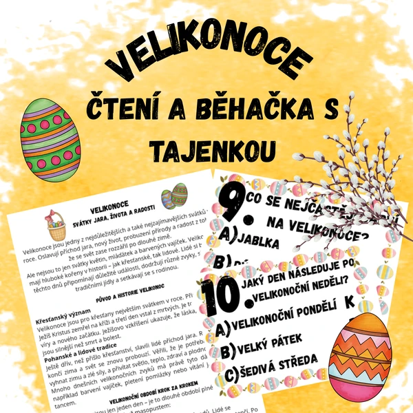 Velikonoce - čtení a běhačka s tajenkou