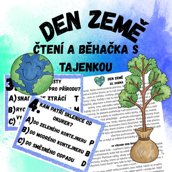Den Země - čtení a běhačka s tajenkou