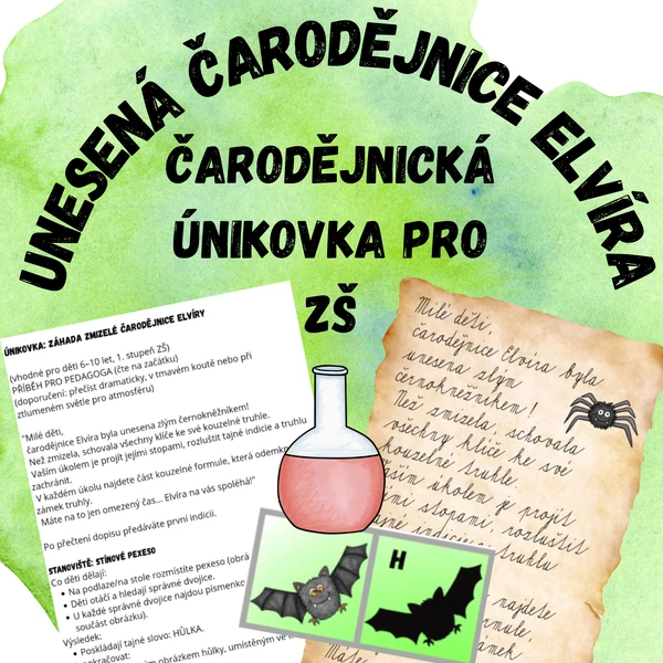 Unesená čarodějnice Elvíra - čarodějnická únikovka