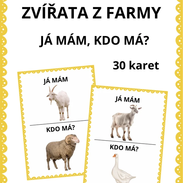 Zvířata z farmy 🐴 - Já mám, kdo má? 