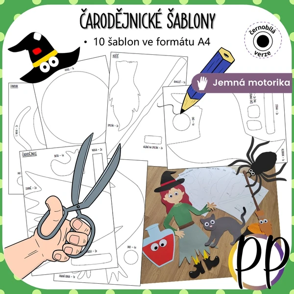 Čarodějnické šablony (výzdoba)