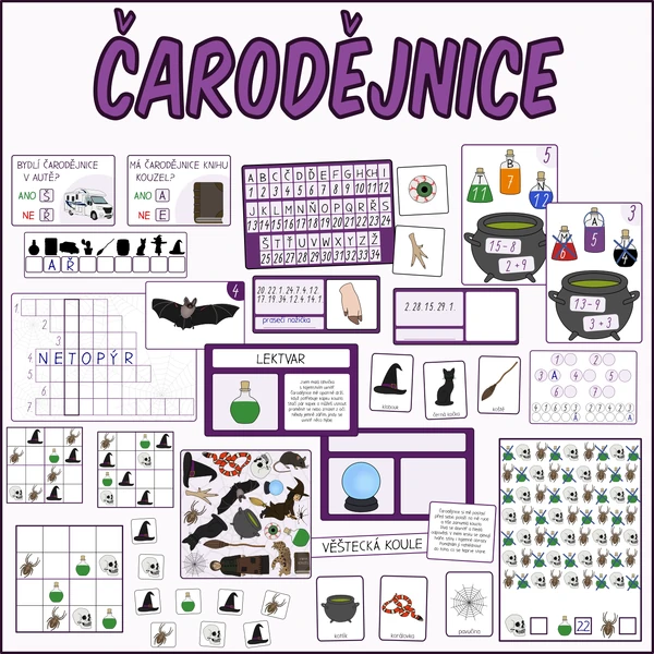 Čarodějnice - Sada aktivit