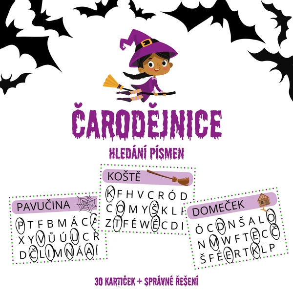 ČARODĚJNICE - hledání písmen