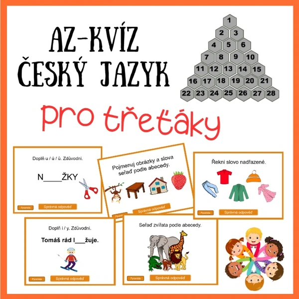 AZ-KVÍZ ČESKÝ JAZYK PRO 3. TŘÍDU