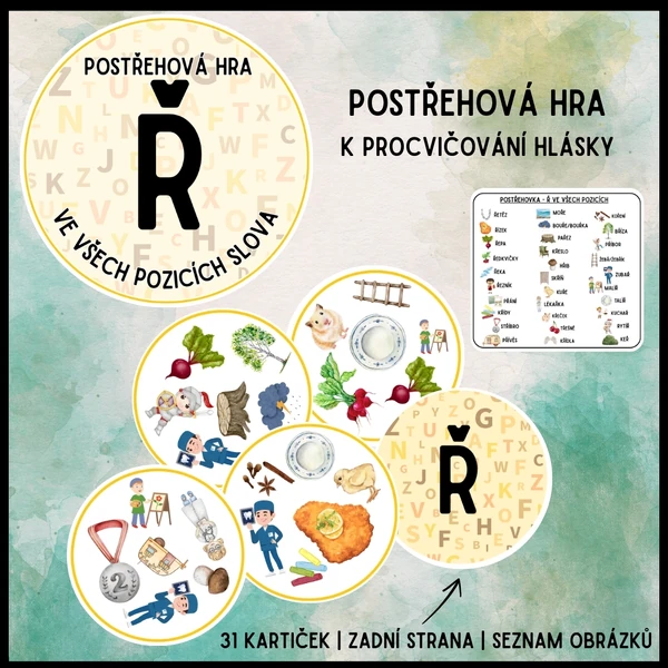 Postřehovka k procvičování hlásky Ř