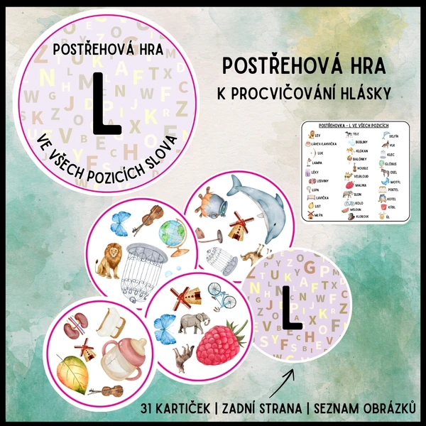 Postřehovka k procvičování hlásky L