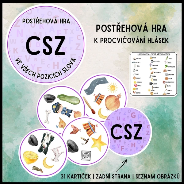Postřehovka k procvičování hlásek CSZ