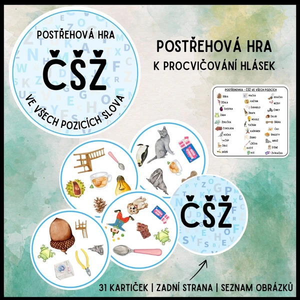 Postřehovka k procvičování hlásek ČŠŽ