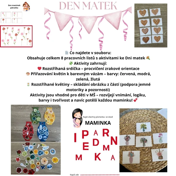 Den matek aktivity 🌷