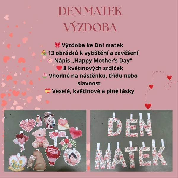 🎀 Den matek výzdoba 🌸