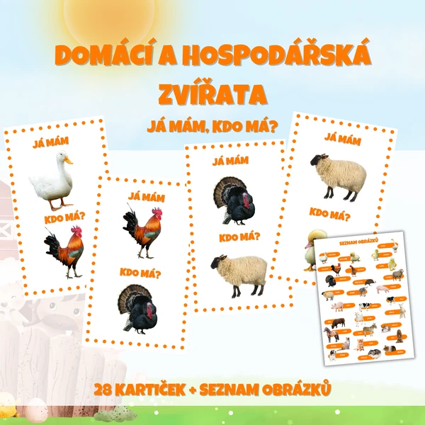 DOMÁCÍ A HOSPODÁŘSKÁ ZVÍŘATA - "Já mám, kdo má?"