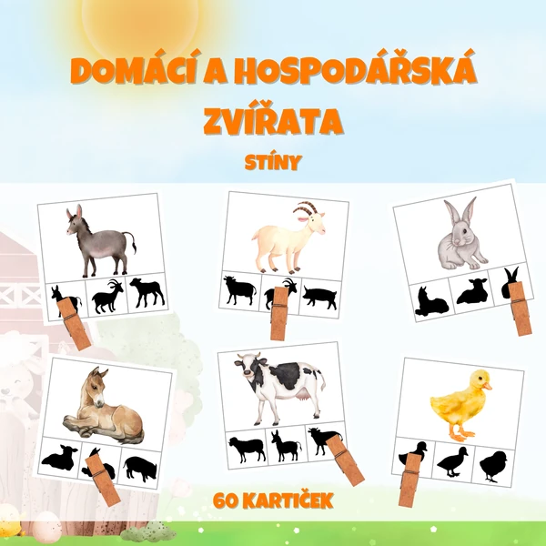 DOMÁCÍ A HOSPODÁŘSKÁ ZVÍŘATA - stíny