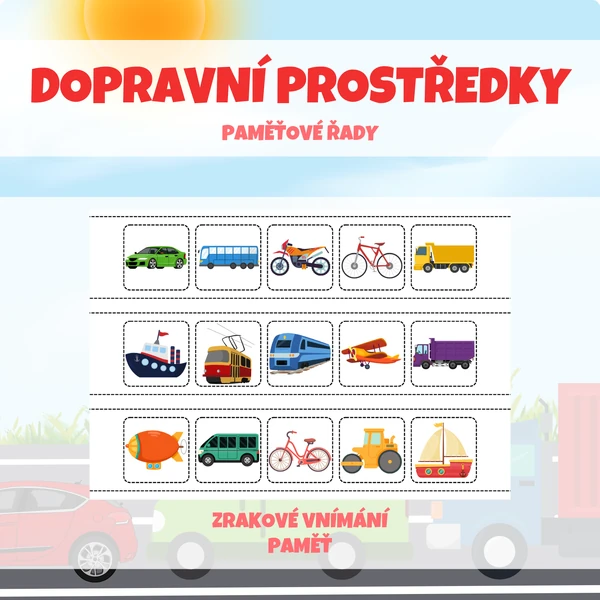 DOPRAVNÍ PROSTŘEDKY - paměťové řady