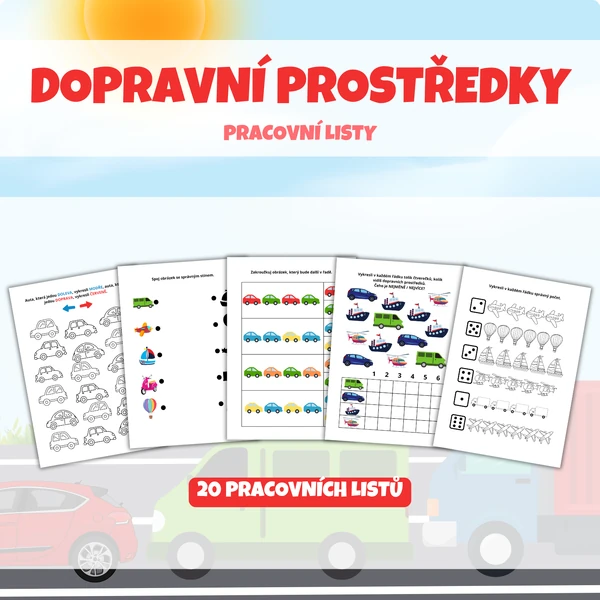 DOPRAVNÍ PROSTŘEDKY - pracovní listy