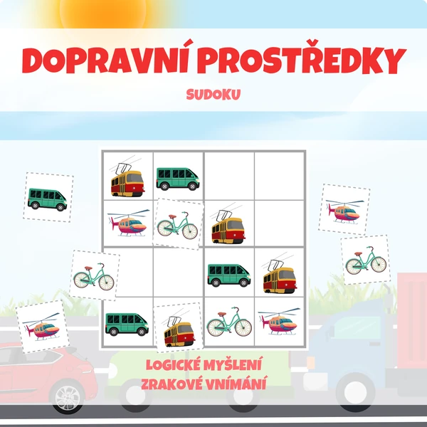 DOPRAVNÍ PROSTŘEDKY - sudoku