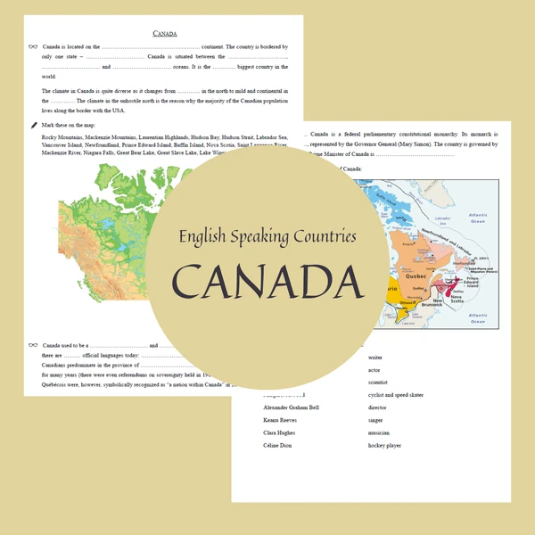 Canada and Ireland (English speaking countries)