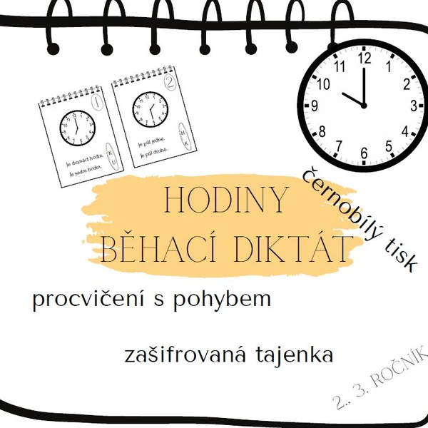 Hodiny běhací diktát 