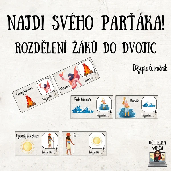 Najdi svého parťáka! - rozdělení žáků do dvojic