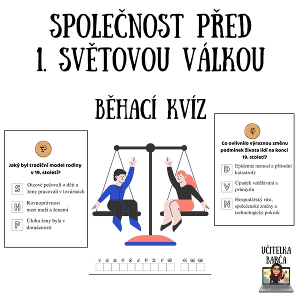 Běhací kvíz - Společnost před 1. světovou válkou