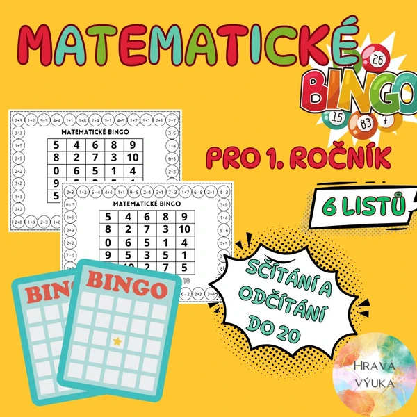 Matematické bingo I. (černobílý tisk)