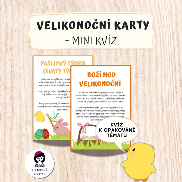 Velikonoční karty + velikonoční kvíz
