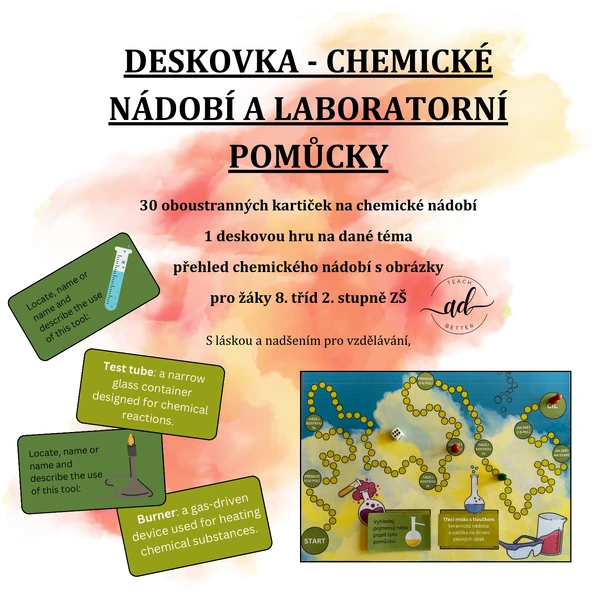 CLIL (Aj) Deskovka na laboratorní nádobí Labware