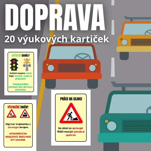 DOPRAVA - výukové kartičky