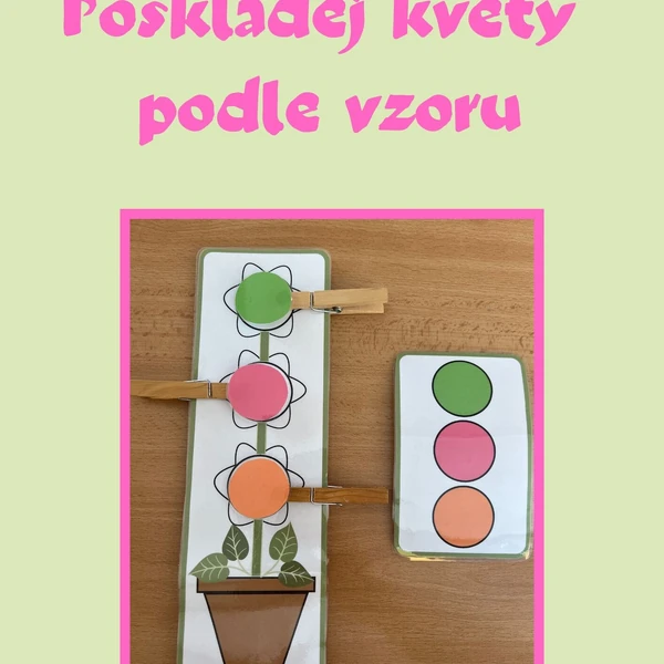 Poskládej květinu podle vzoru