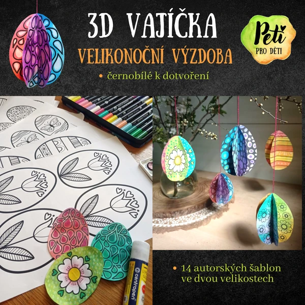 3D vajíčka - velikonoční výzdoba