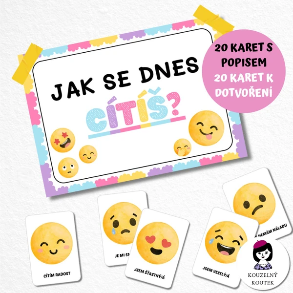 Jak se dnes cítíš? - aktivita - emoce, emoční karty, pocity