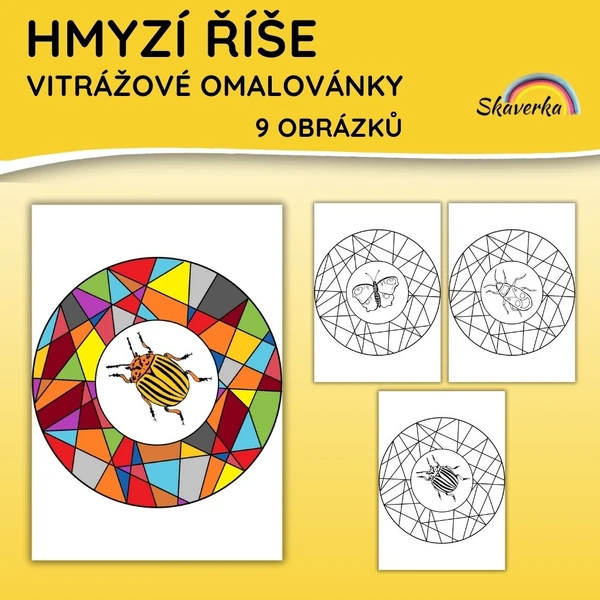 VITRÁŽOVÉ OMALOVÁNKY - Hmyzí říše