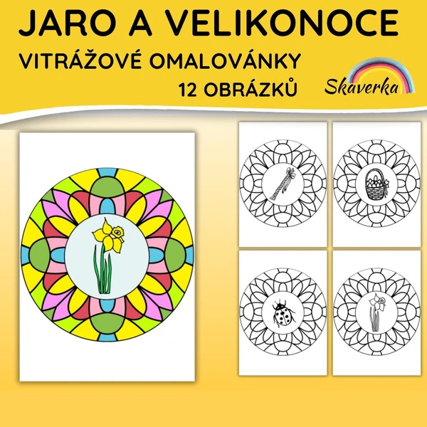 VITRÁŽOVÉ OMALOVÁNKY - Jaro a Velikonoce