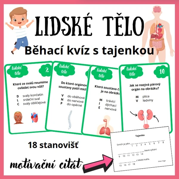 Lidské tělo - běhací kvíz