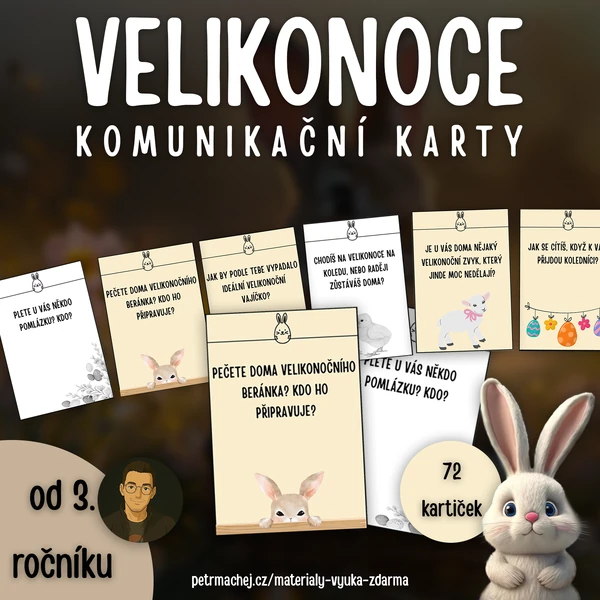 VELIKONOCE: komunikační karty (72 kartiček)