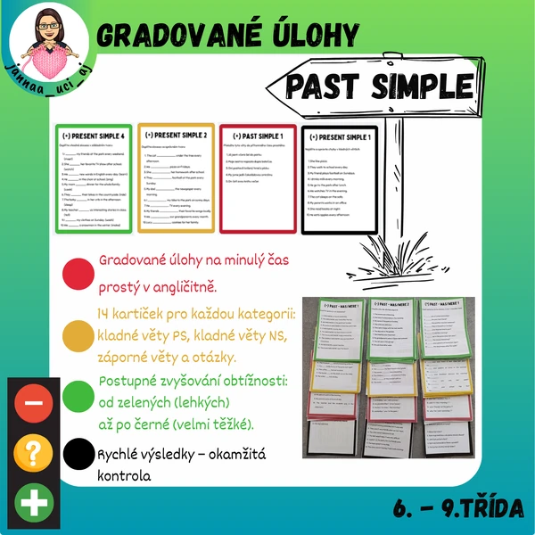 AJ - Past simple - gradované úlohy
