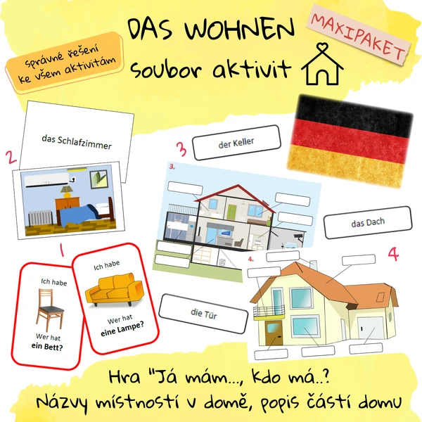 Das Wohnen - soubor aktivit